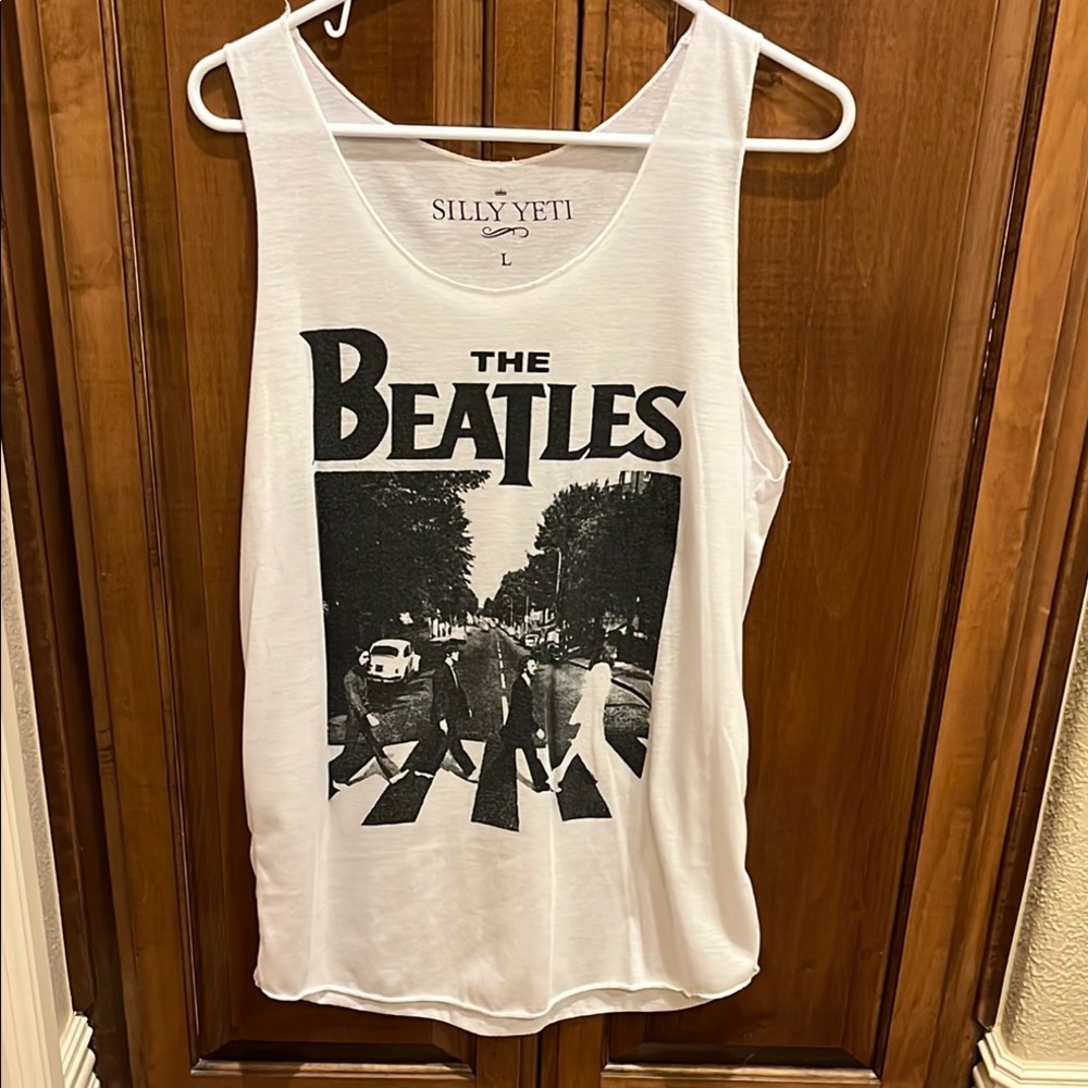 Silly Yeti The Beatles White Tank Top